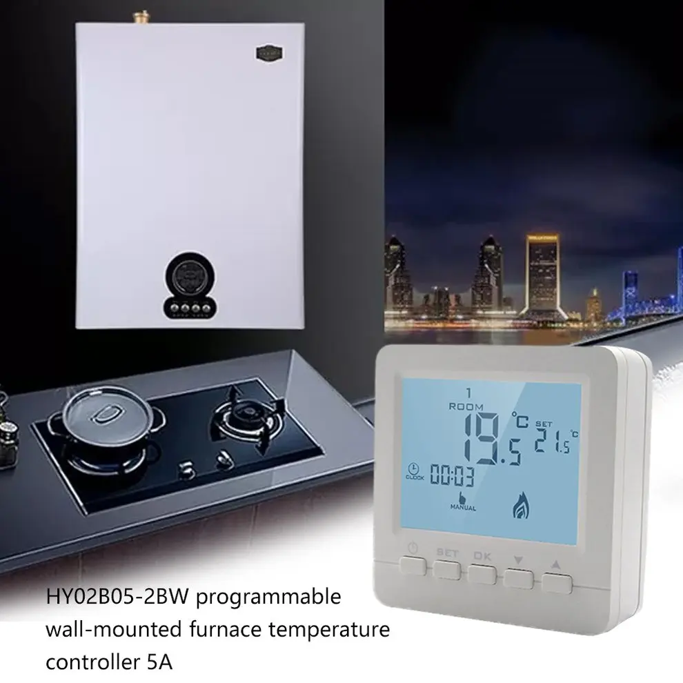 Беспроводной газовый котел термостат Rf контроль 5A настенный котел нагревательный термостат Aaa батареи питание термостат