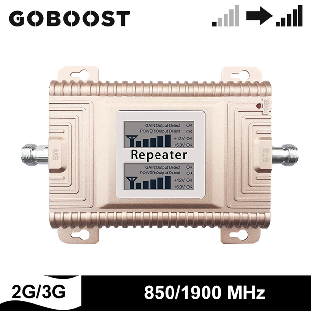 GOBOOST CDMA 850 Chiếc 1900 MHz Băng Tần Kép Tăng Cường Tín Hiệu Mạng 2G 3G Di Động Khuếch Đại Ban Nhạc 2 Ban Nhạc 5 Điện Thoại Repeater