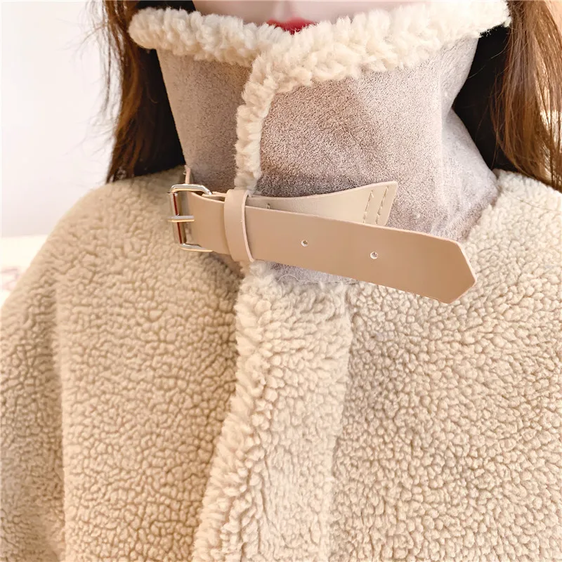 Женское шерстяное зимнее пальто manteau femme chaud модное женское Верхнее пальто с длинными рукавами, теплое пальто с отворотом и карманом на молнии в Корейском стиле