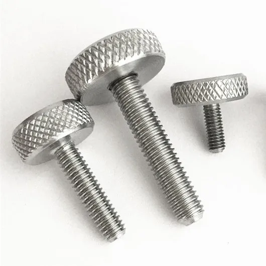 

5pcs M6 M8 M10 round head hand screw flat hair knurled screws handle bolts 304 stainless steel