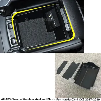 

Car Inner Plastic Storage Trim Container Center Console Cup Holder Gear Box Frame Armrest For Mazda CX-9 CX9 2017 2018 2019 2020
