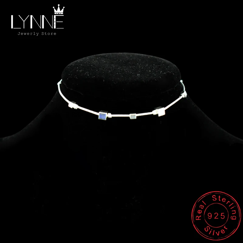 Hot Sale Beach Anklet 925 Sterling Silver Ladies Square Pendant Foot Chain Bracelet Women Fashion Anklets Pulseras Jewelry Gift