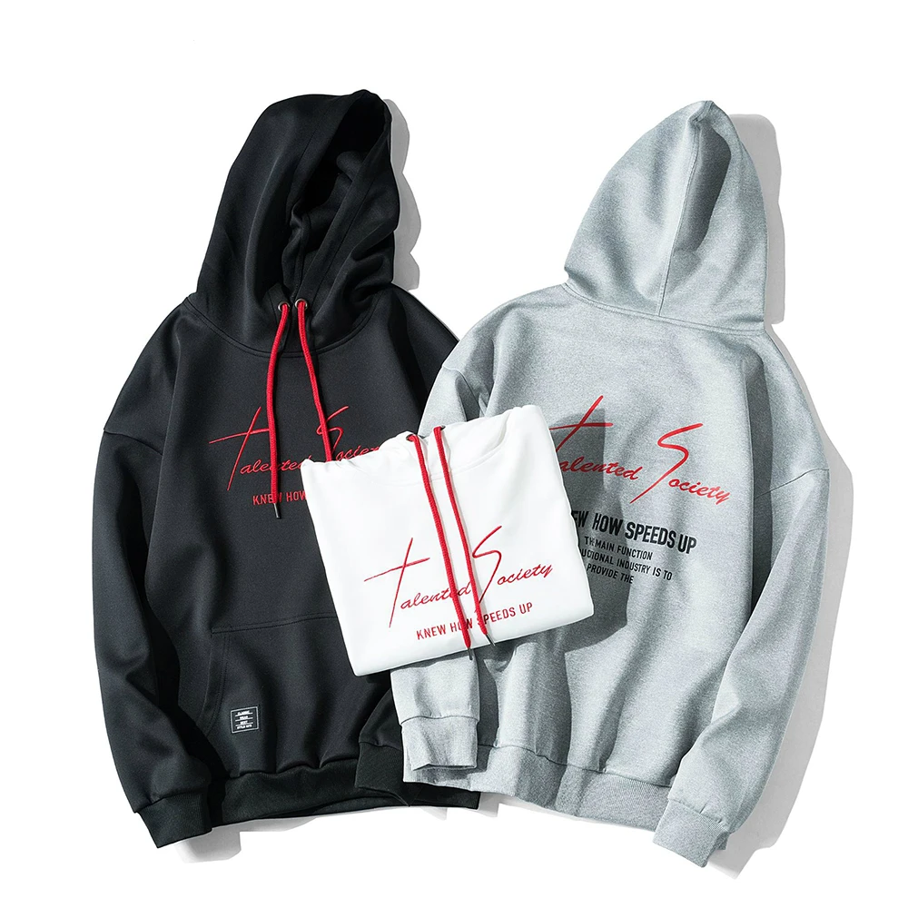 

Man Hoodies Sweatshirts Hip Hop Print Letter Fashion Design Tops Teens Streetwear Male Hoody Sweatshirt