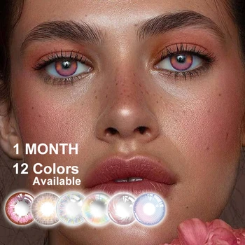 

2pcs/pair Pink Series Colored Contact Lenses Monthly Colored Eye Lenses Soft hydrophilic contact lens Color Contact Lens