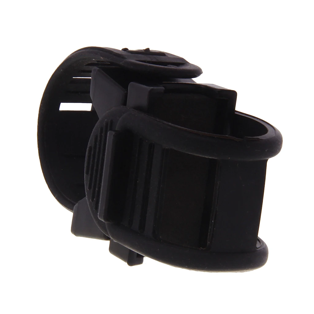 Plastic Rubber Mount Holder Clamp Clip for Bike LED Light Lamp Flashlight Black - Slip Resistance