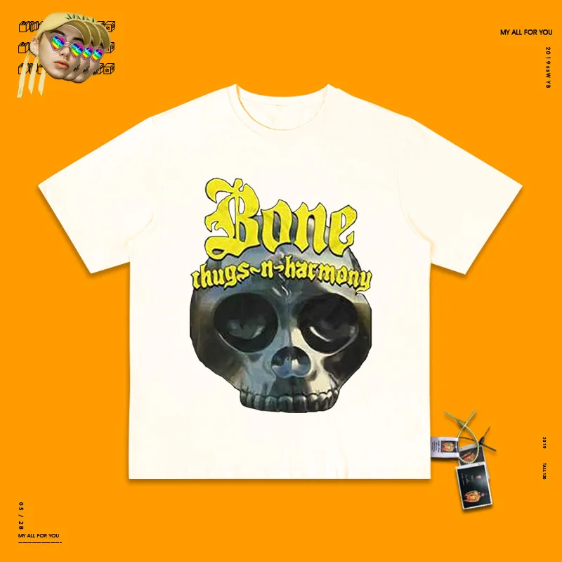 Бренд Tide футболка Bone Thugs N Harmony используется тяжелый короткий рукав для мужчин и женщин хип-хоп рок