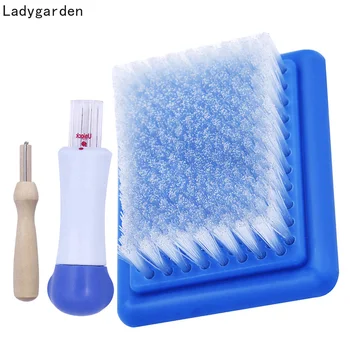 

Felting Needle Kit Felting Needle Mat Wool Felt Background Brush Embroidery Sewing Crafts Felting Needles Felted Wool Rug Brush