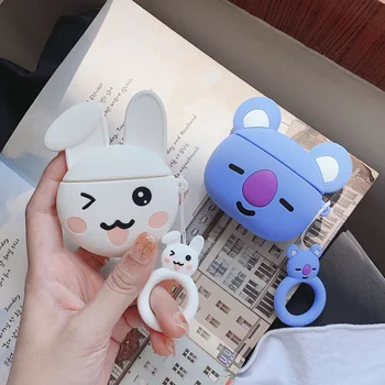

NEW 3D Cute Animal Koala rabbit Headphone Case For Apple Airpods 1/2 Lovely Silicone Protection Earphone Cover Accessories