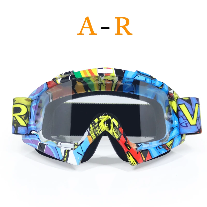 Новые очки с защитой от ультрафиолетовых лучей в полоску Gafas Moto rcycle очки для мотокросса лыжные беговые гибкие очки для грязного велосипеда - Цвет: L2