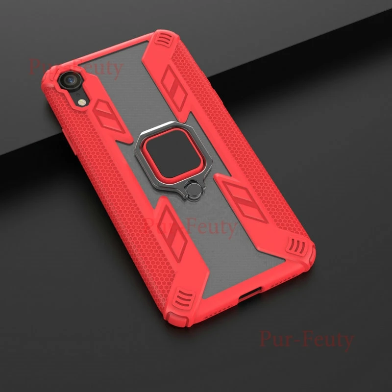Чехол для Apple iPhone XR xr Силиконовый Броня бампер ударопрочный металлический кольцо сверхмощная Защита задняя крышка для Apple iPhone XR