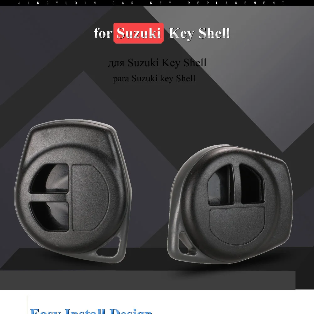 Jingyuqin 2 кнопки дистанционного ключа чехол с кнопкой Pad для Suzuki Igins Alto SX4 Vauxhall Agila 2005-2010 замена Fob оболочки