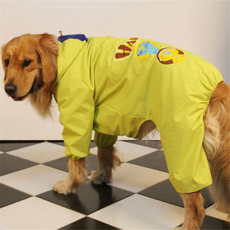 Водонепроницаемая одежда для собак, большой дождевик для больших собак, японский золотой ретривер Лабрадор Акита, костюм для собаки, верхняя одежда - Цвет: Цвет: желтый