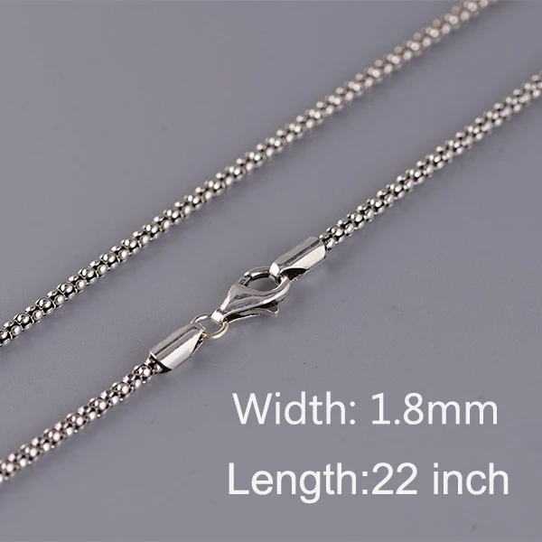 1.8mm 22inch BALMORA классический базовый стерлингового серебра 925 простая застежка Регулируемая Цепочка-ожерелье для женщин и мужчин пара ювелирных изделий - Окраска металла: 1.8mm 22inch