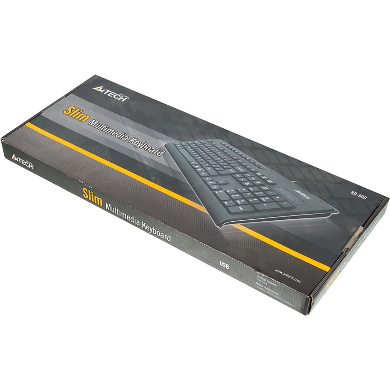 Клавиатура A4 KD-800 черный USB slim Multimedia