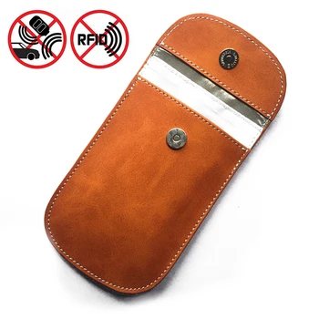 

Cover Car RFID Key Bag Pouch Case Yellow WIFI GSM Protection Shielding