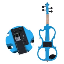 Ammoon полный размер 4/4 твердая деревянная Бесшумная электрическая скрипка для скрипки кленовый корпус эбеновый гриф с колками подбородок задняя часть с коробкой