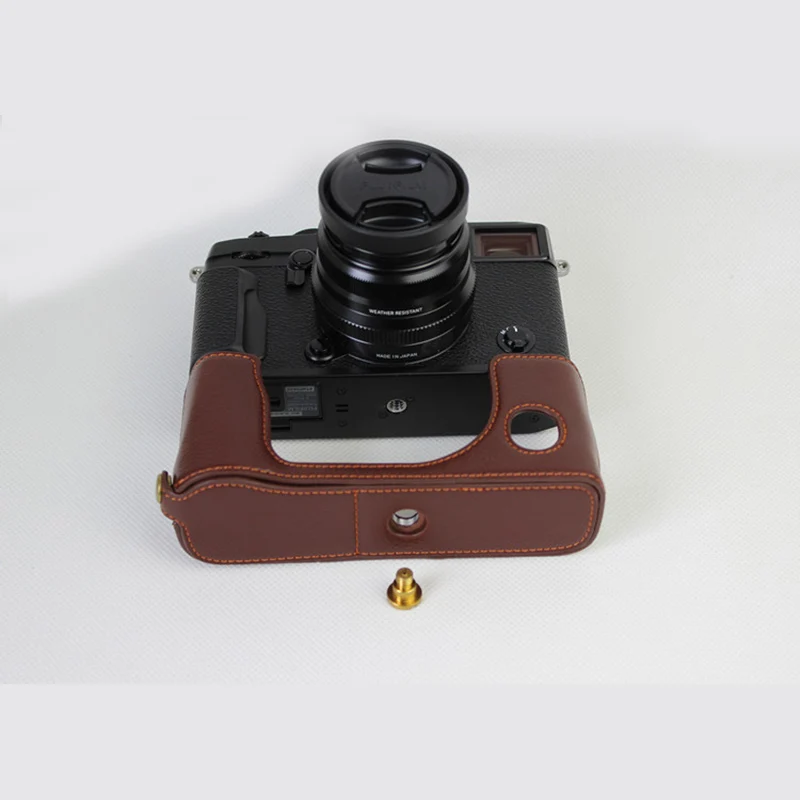 富士フイルム - x-pro2 レザーカバー ストラップ Fujifilm X-Pro2 xpro ii X-PRO3用の本革ハーフカメラケース
