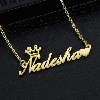 

Personalized Custom Necklace, Stainless Steel Letter Pendant Necklace,charm Gold Color Necklace for Women Men Christmas Gifts