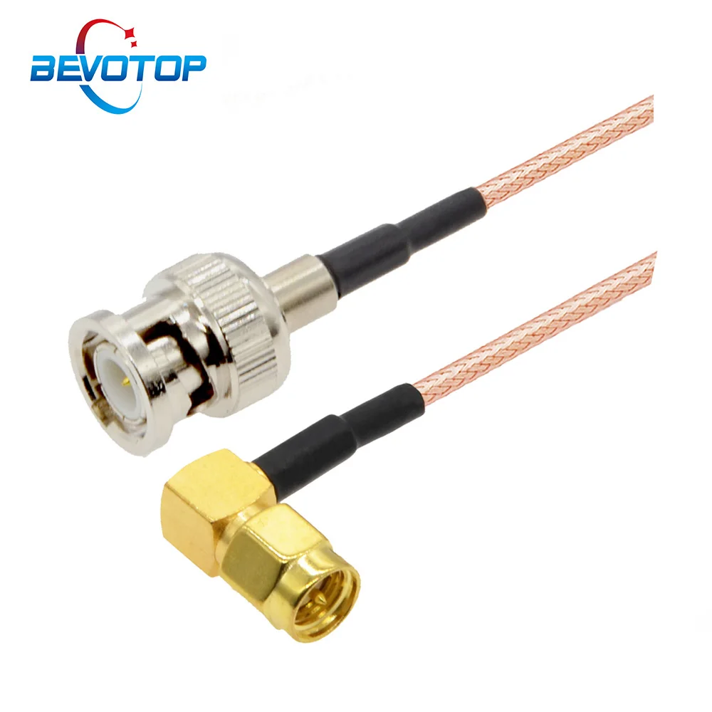 

1PCS BNC to SMA RG316 Pigtail BNC Male to SMA Male Right Angle Plug RF Coaxial Extension Cable Jumper Cord 15CM 25CM 50CM 5M