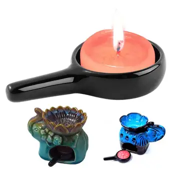 

5Pcs Holder Candle Stick Ceramic Jewelry Plate Candle Holder for Office Home Candle Bedroom