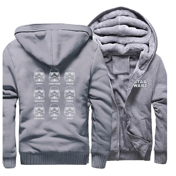 

Winter 2019 New Cartoon Stormtrooper Raglan Sweatshirts Men Fashion Warm Clothing Sportswear Hip Hop Warm Clothing