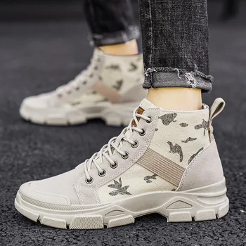 

Male winter Autumn Ankle Boots2020 Men high tops sneaker hght increase high heels Male anti skip work Shoes Oxfords ankle Boot