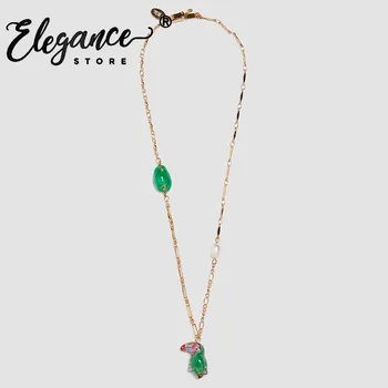 

Elegance ZA Shell And Parrot Chain Necklaces for Women Fashion Strawberry Luxury Nature Stone Collar Choker Necklaces Jewelry