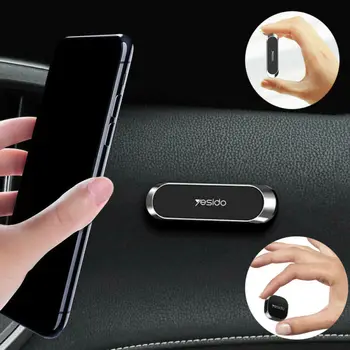

Hot Mini Strip Shape Magnetic Car Phone Holder Stand Clip Mount No Magnetic Mobile GPS Stand Phone HolderSamsung Magnet Mount