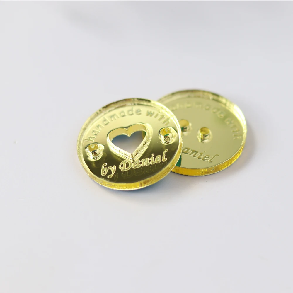 Personalized acrylic tag,clothing tag,sewing on  Round labels tags,crochet hatsglovesbag,Custom labels for handmade products (1)