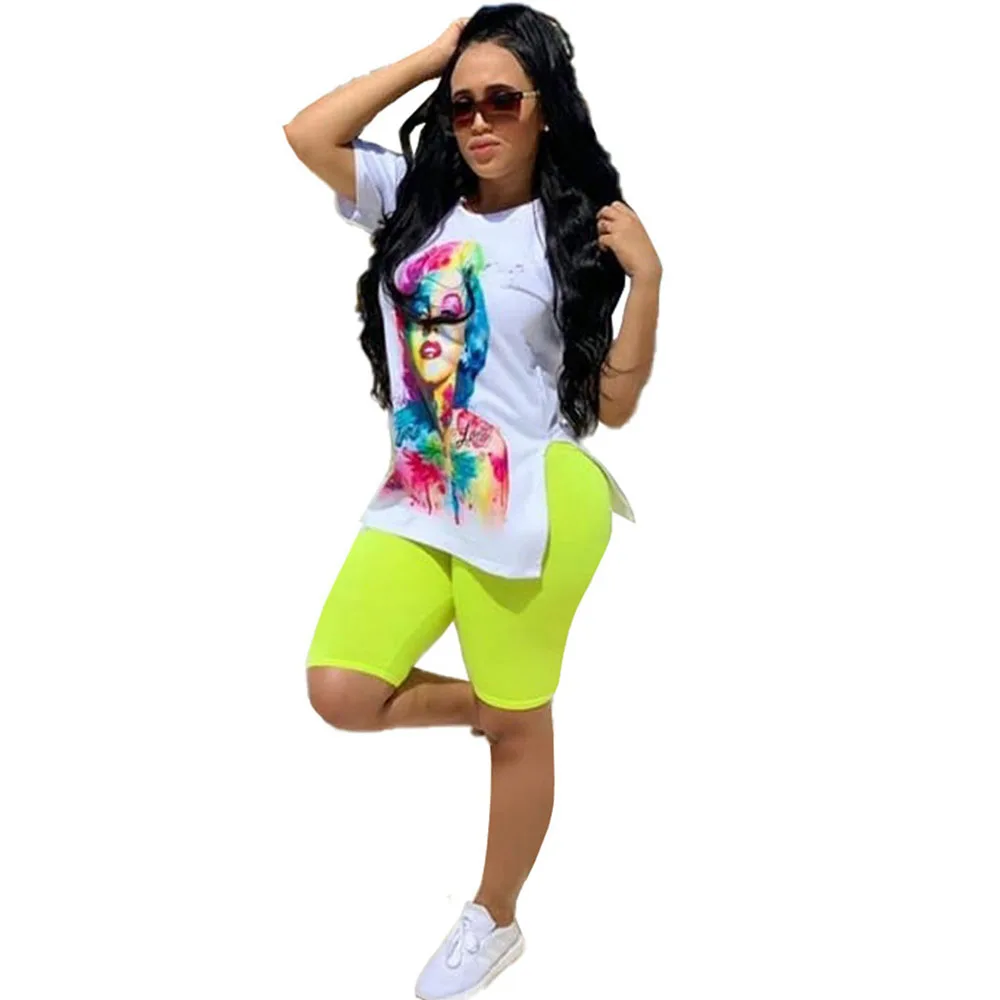 Женский спортивный костюм с принтом персонажа повседневный праздничный из 2