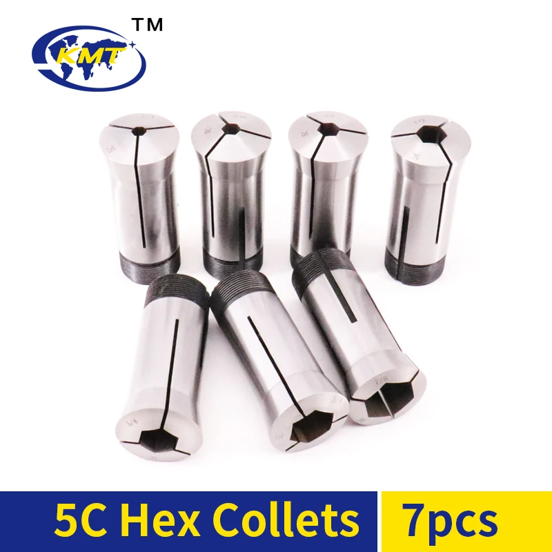 

7Pcs 5C Collet Stop Set Hexagonal Hole chuck Collet chuck for Lathes Chuckers Mills CNC