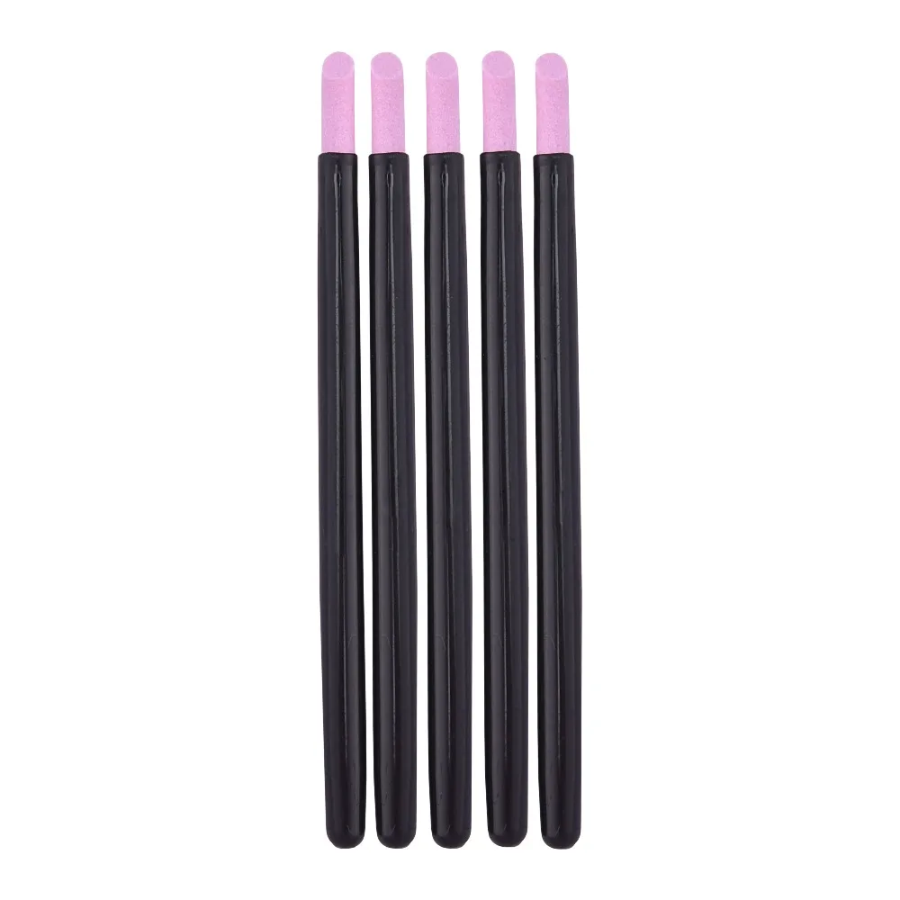 

High Quality Black Quartz Scrubs Stone Cuticle Pusher Pen Spoon Cut Nail Pusher Manicure Care Tools Cuticle Nail Art Pusher