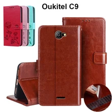 PU Deri Kılıf Oukitel Y4800 Funda Coque Cep Telefonu Çantası Capas Kitap Standı Cüzdan Kılıf Kapak Oukitel C9 5.0 "Flip Case(China)