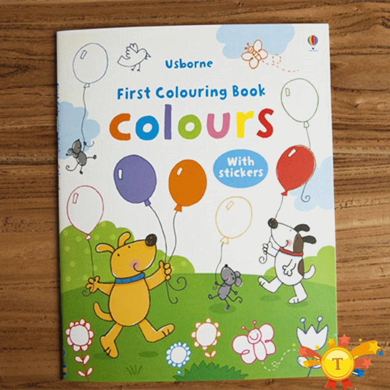 Colours Милые наклейки книги сцена Рисунок мультфильм стикеры для книг детские английские раскраски картинки книги с наклейками подарки на день рождения - Цвет: Colours