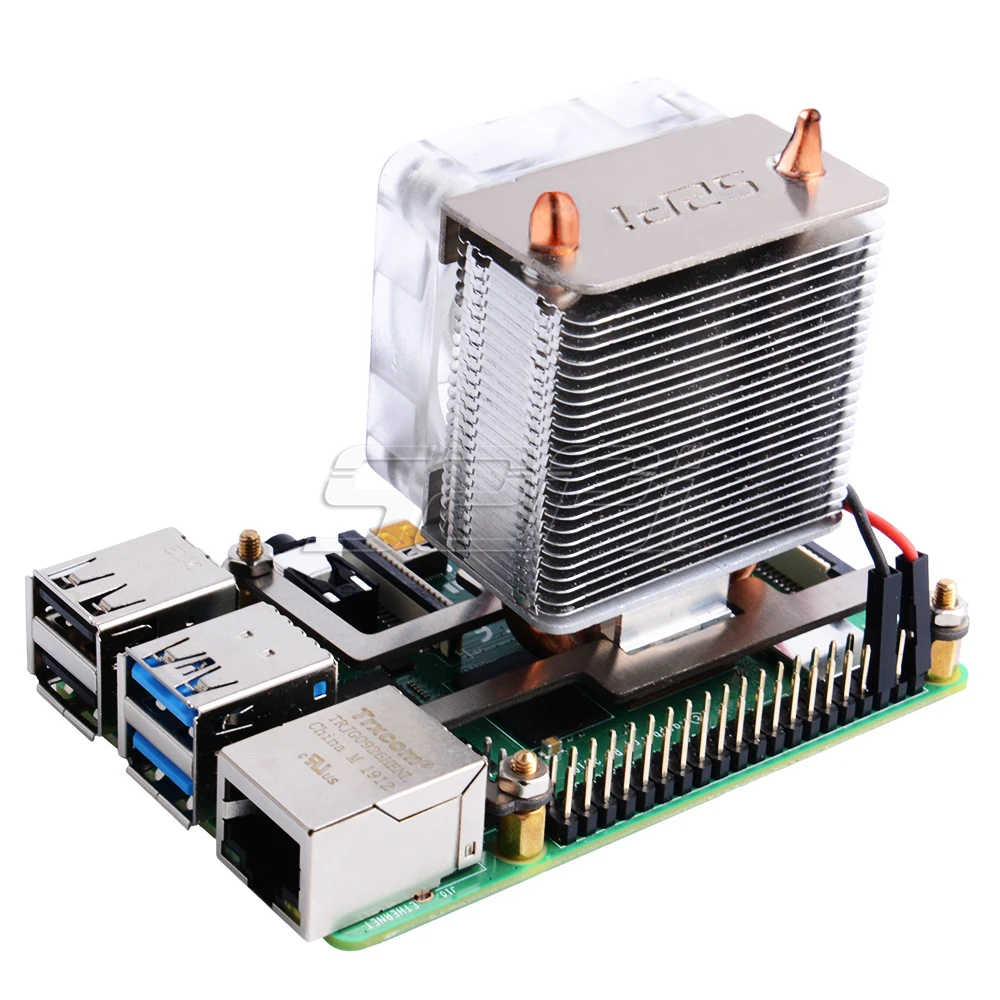 Torre de Gelo Dissipação de Calor Case para Raspberry Luz + Acrílico Raspberry Ventilador Refrigeração Super 7 Cores Suporte 4 - 3b 52pi pi 4b - Imagem 3