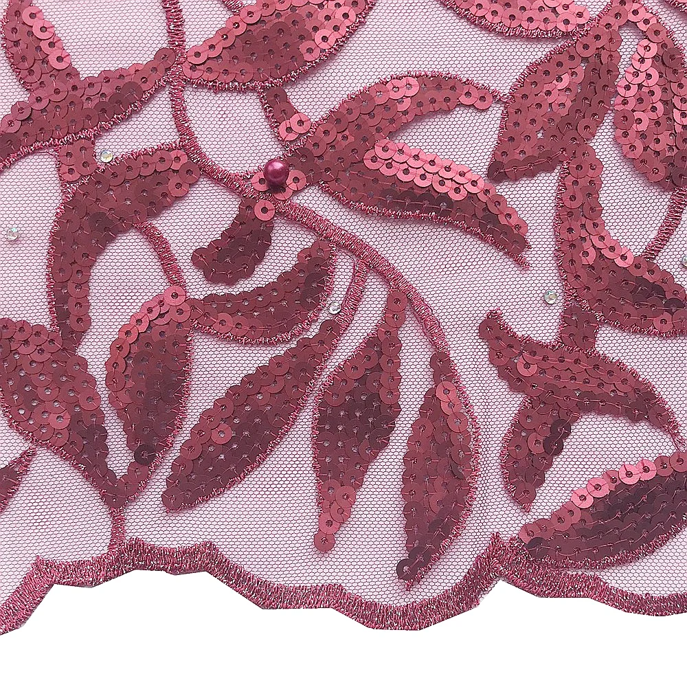 Сиреневая кружевная ткань с блестками 2020 высококачественные нигерийские