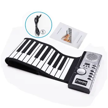 

HOT Sale Flexible Roll Up Electronic Soft Keyboard Piano Portable 61 Keys