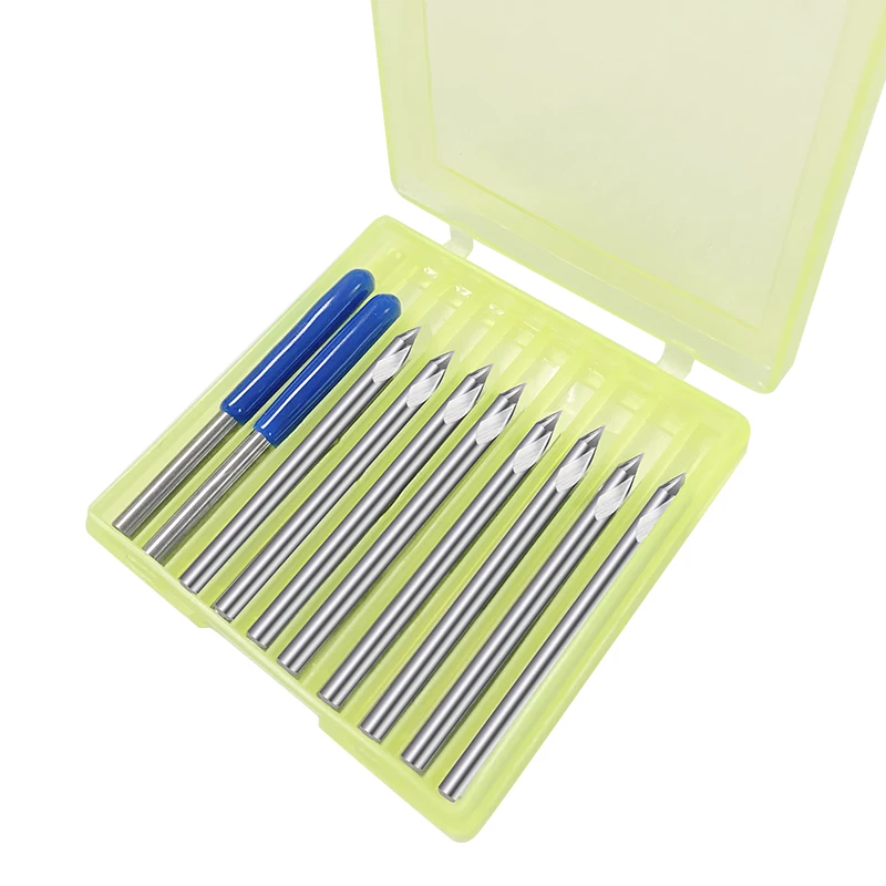 0.2 0.3mm carboneto 3d fresa bit