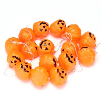 

new Yea Jack-o-lanterns Pumpkin Battery Operated For Halloween Party Christmas Waterproof LED String Lights Flashlight