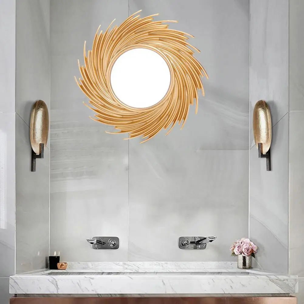 1" в скандинавском стиле солнцезащитное зеркало геометрическое золотой настенный декоративное зеркало для салона настенное искусство туалетный декор для ванной, дома 20E