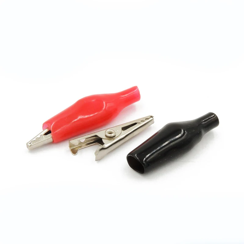 20pcs 28MM Metal Alligator Clip Crocodile Electrical Clamp Testing Probe Meter with Plastic Boot Car Auto Battery Alligator Clips
