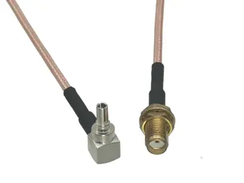 

RG316 CRC9 plug pin right angle to SMA Female Jack Bulkhead Straight RF Jumper pigtail Cable 4inch~50M