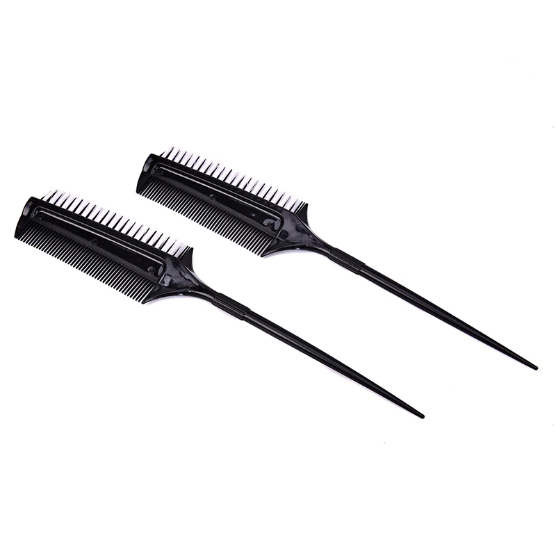 HJOT Double Side Dye Comb With Nylon Hair Drying Brush Professional Hair Styling Tool Hairdressing Tinting Comb Hair Color Brush