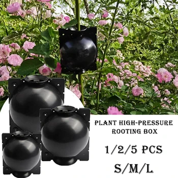 

1/2/5pcs 5CM/8CM Plant Root Growing Box Ball Grafting Rooting Growing Box Breeding Case Plant Rooting Device for Garden