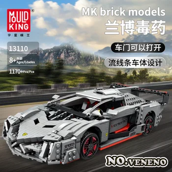 

1170+ PCS 13110 MOC Creative Technic Series Veneno Racing Car Set Building Blocks Bricks Model Kit Fit Lepining Toys for Boys
