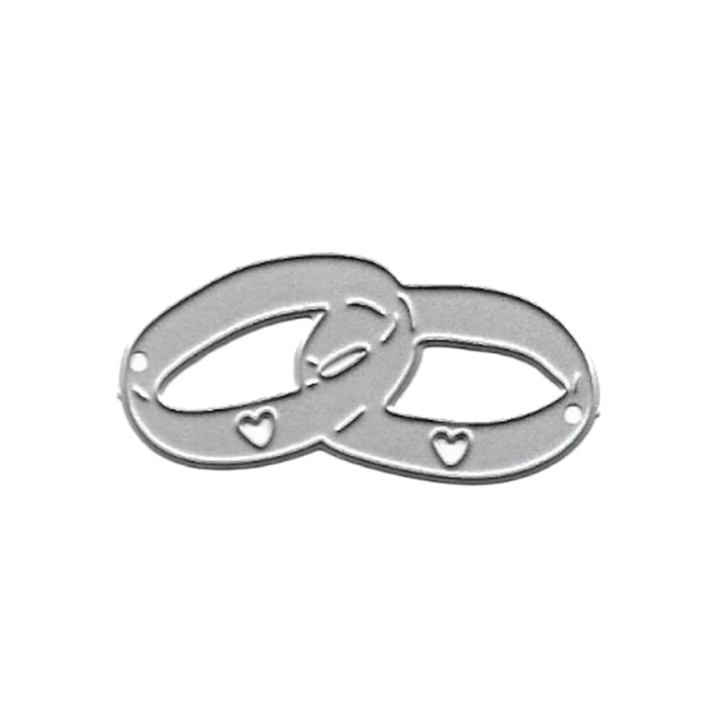 

Ufurty Marriage Rings Handcraft Frame Metal Cutting Dies Stencil Scrapbooking for DIY Paper Album Cards Embossing Dies Crafts
