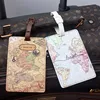 Creative World Map High Quality Travel Accessories Luggage Tag PU Suitcase ID Addres Holder Baggage Boarding Tag Portable Label ► Photo 1/5