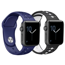 Ремешок для apple watch band 4 5 3 44 мм 40 мм iwatch band 3 2 correa 42 мм 38 мм спортивный силиконовый браслет ремень аксессуары для apple watch