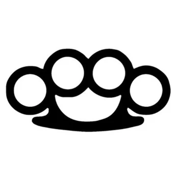 

Black/Sliver Brass Knuckles Creative Car Styling Vinyl Car Sticker C132