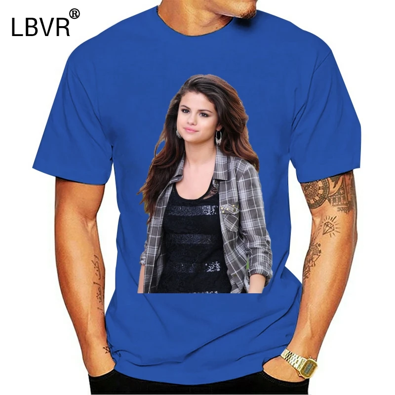 (NA) XPADMP Man Selena Gomez Retro T-Shirts Funny Tee Shirt Black | Мужская одежда